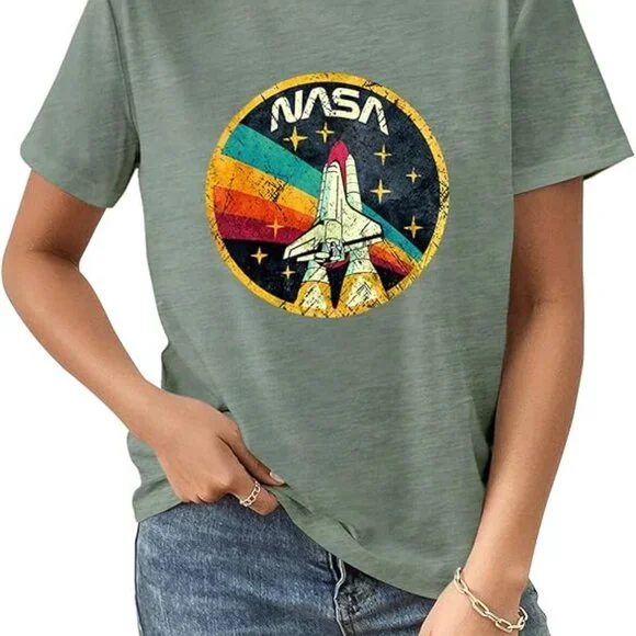 Women Vintage Space Shuttle Graphic T-Shirt (S-XL) - Picture 12 of 15